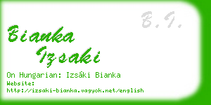 bianka izsaki business card