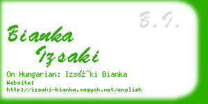 bianka izsaki business card